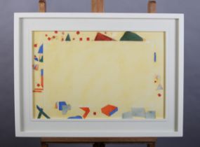 ARR Gary Wragg (b1946), 'Composition #32-November 1968', watercolour and collage, signed and dated