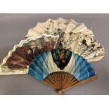 Advertising fans: a French paper fan in fontange form on wood monture for the Samaritaine de Luxe,