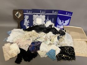Antique lace, Victorian to 1920’s: a varied selection of collars, cuffs, scarves, modesty vests, and