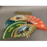 Airline and travel fans: a folding paper fan advertising Ghana Airways, the double paper leaf in