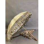 Two Edwardian fabric parasols (Shipping category F)