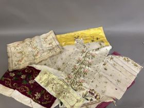 Fine 19th century ribbon work and embroidery: Seven items/examples of a lady’s handiwork, as