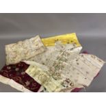 Fine 19th century ribbon work and embroidery: Seven items/examples of a lady’s handiwork, as