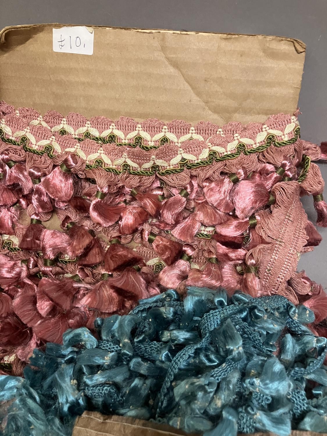 Victorian and later silk ribbons and haberdashery: a good quantity of silk and velvet ribbons, - Image 2 of 4