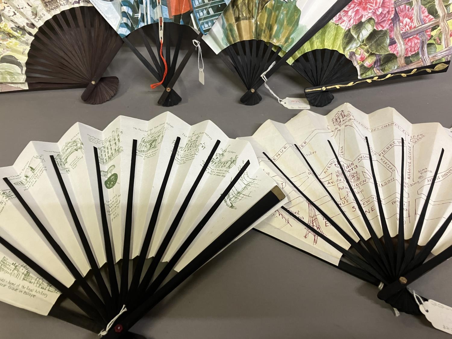 Commemorative fans: seven fans produced by the Fan Museum Trust, consisting of a fan to celebrate - Image 2 of 5