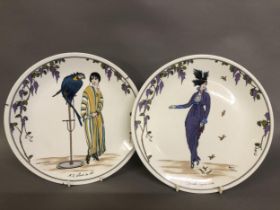 Villeroy and Boch: Fashion plates (porcelain) printed with fashion designs from 1900, the first No