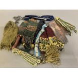 19th c miser’s purses, ten, of different varieties, of which five are beaded. (Shipping category