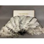 C 1900, an ostrich feather fan, female, in original Duvelleroy fitted box, the monture