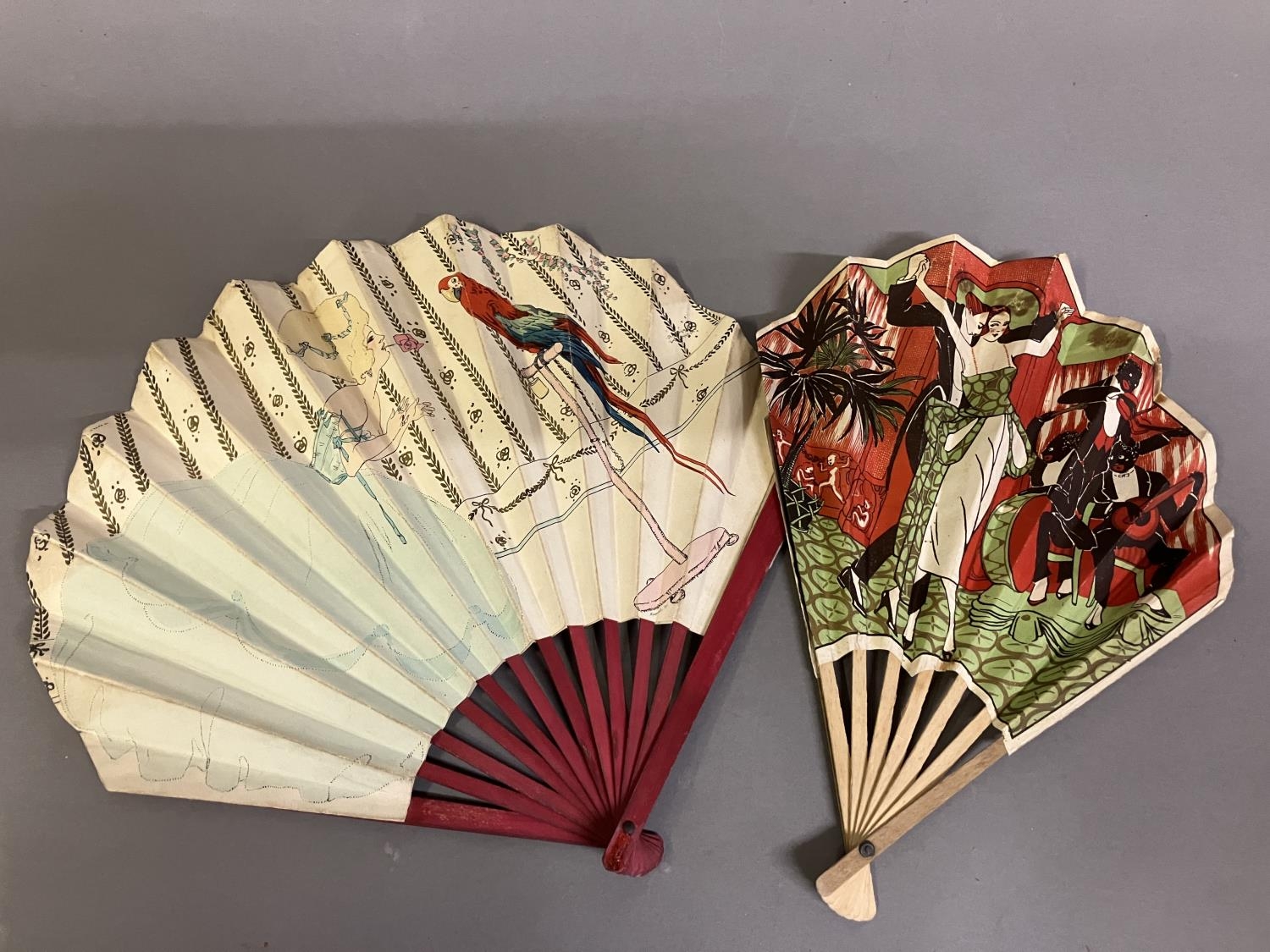 Advertising fans: The Savoy Hotel, printed by Maquet, a good paper fan with double leaf, sticks dyed - Bild 2 aus 5