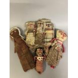 Antique Chancay Peruvian Burial Dolls, coastal central Peru, six in all, being what appears to be