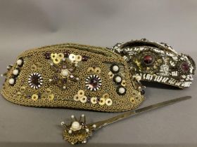Two 19thc. Biedermeier maiden crowns (traditional German costume dating around 1820’s), an accessory