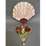 Advertising fans: The Savoy Hotel, printed by Maquet, a good paper fan with double leaf, sticks dyed