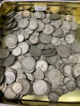 Pre 1947 British silver coinage, total approximate weight 2.5Kg