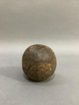 A 19th century French wooden boule, approximately 9cm