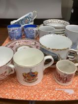 Various 19th century cabinet cups and saucers