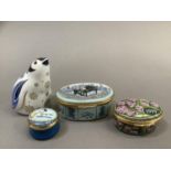 A Halcyon Days musical box, limited edition No: 56/ 750 playing Rhapsody in Blue by Gershwin 7cm x