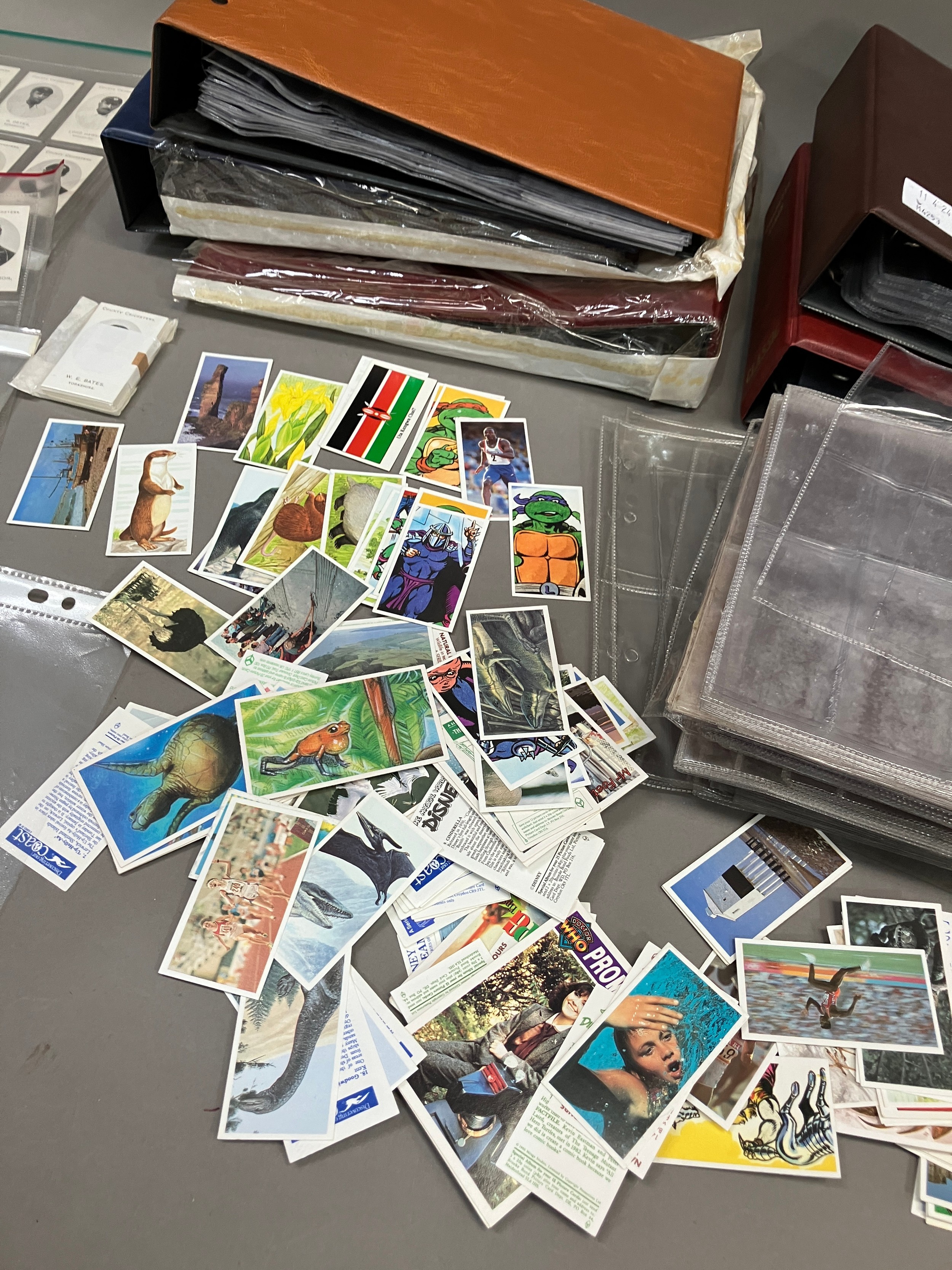 Five cigarette card albums and a quantity of sleeves (empty), four trade card albums and a small - Image 3 of 3