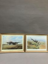 Two RAF colour prints after Robert Taylor, 'Crewing Up' signed in pencil to the margin 636/859 and