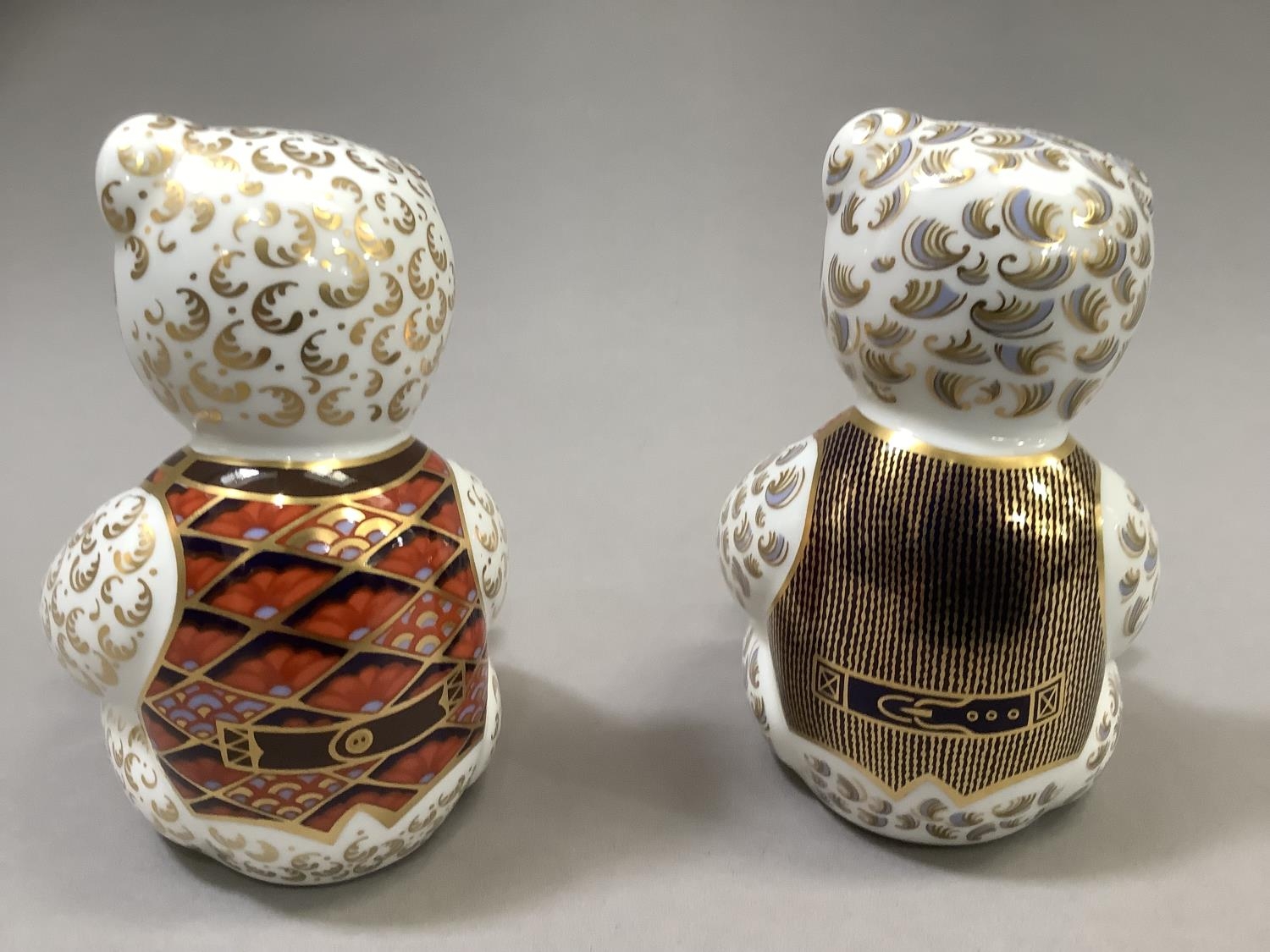 Two Royal Crown Derby teddy bears, one exclusively for the Royal Crown Derby Collector's Guild, - Image 3 of 4