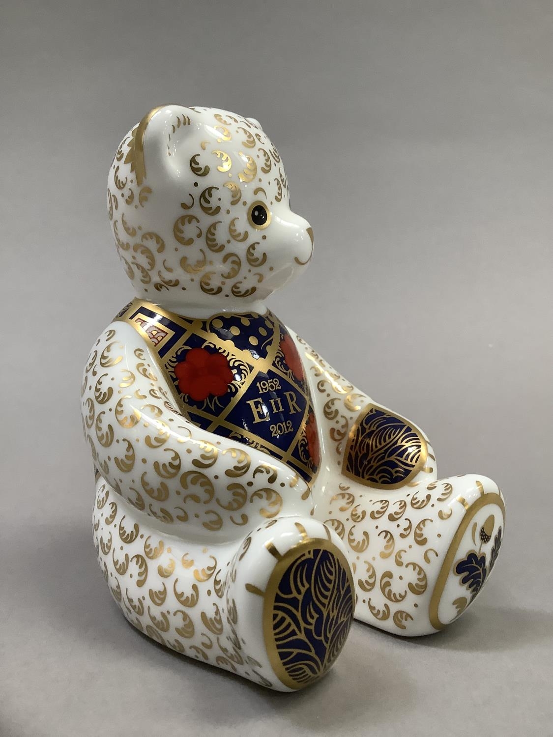 A Royal Crown Derby Diamond Jubilee teddy bear limited edition of 750 for Goviers of Sidmouth, - Image 2 of 4