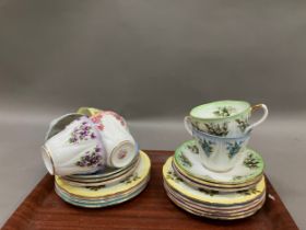 A Royal Albert tea service, Dainty Diner series comprising six cups, six saucers and six tea plates