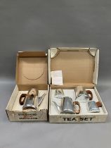 A mid 20th century Stratford Deluxe percolator in original box together with a Sony Deluxe tea set