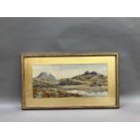 A late 19th century watercolour of a Lakeland scene, unsigned, 24.5cm x 54.5cm