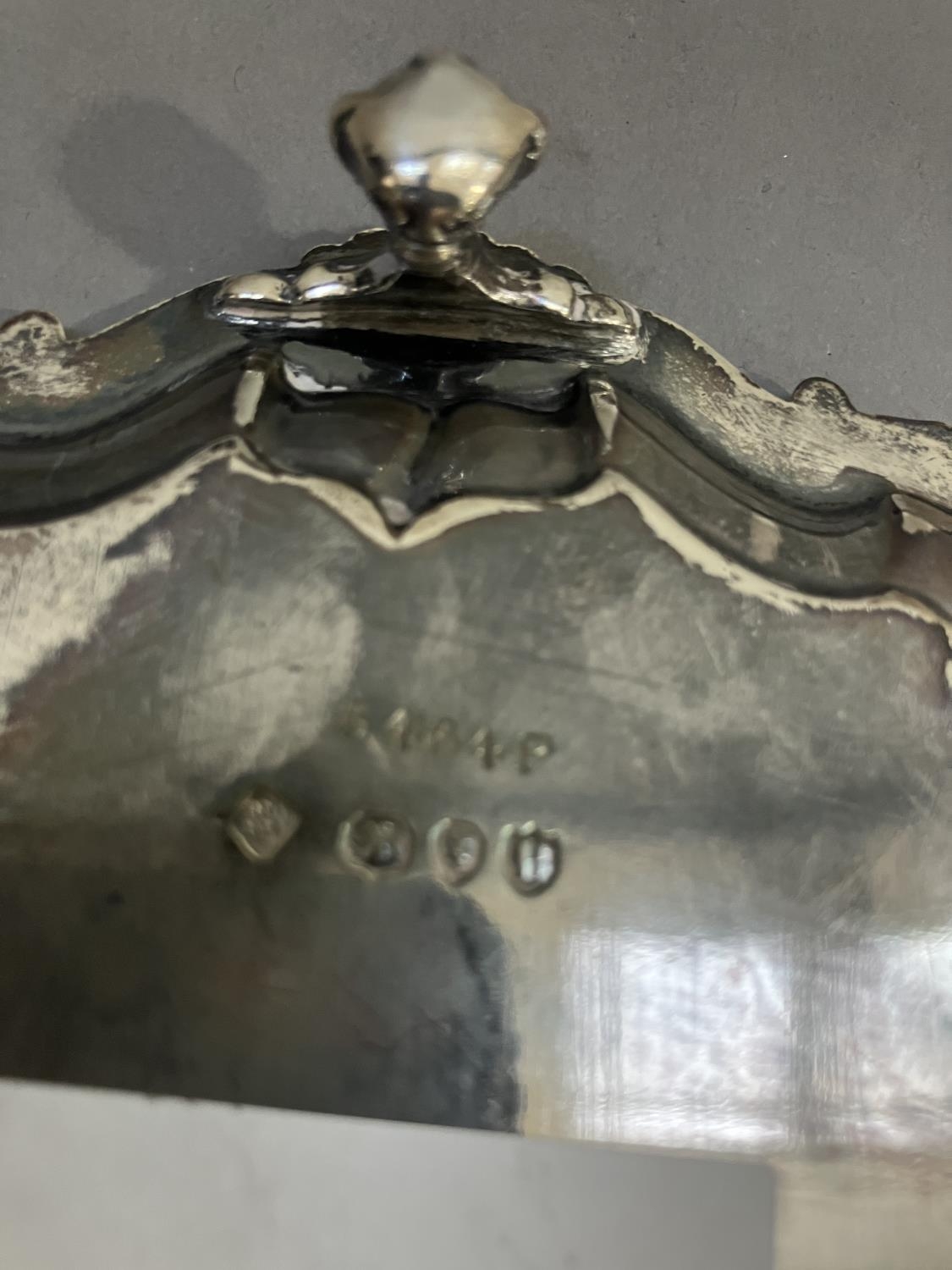 A Victorian silver waiter, circular outline with shell and c-scroll rim engraved to the centre - Image 4 of 6