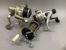 Three Saltwater fishing reels to include Quantum Blue Runner, Stinger ZL50 and one other unnamed (3)