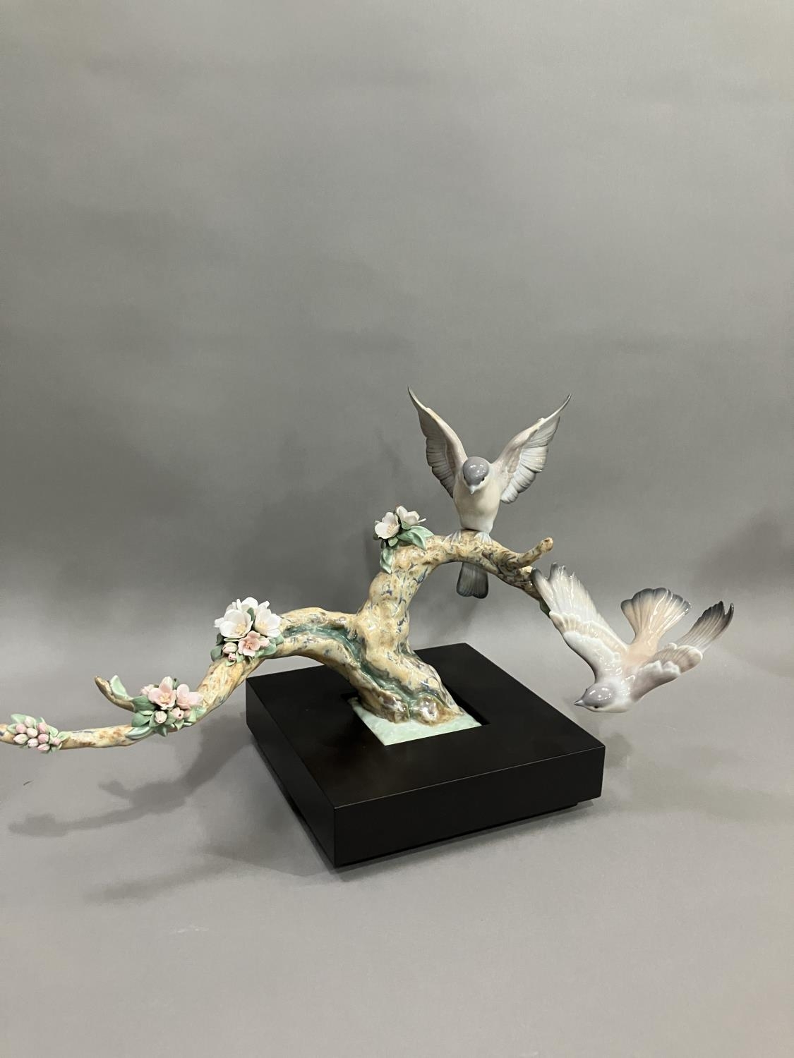 A Lladro figure group, Forest Song, Utopia series depicting birds on a two limbed branch with - Image 3 of 6
