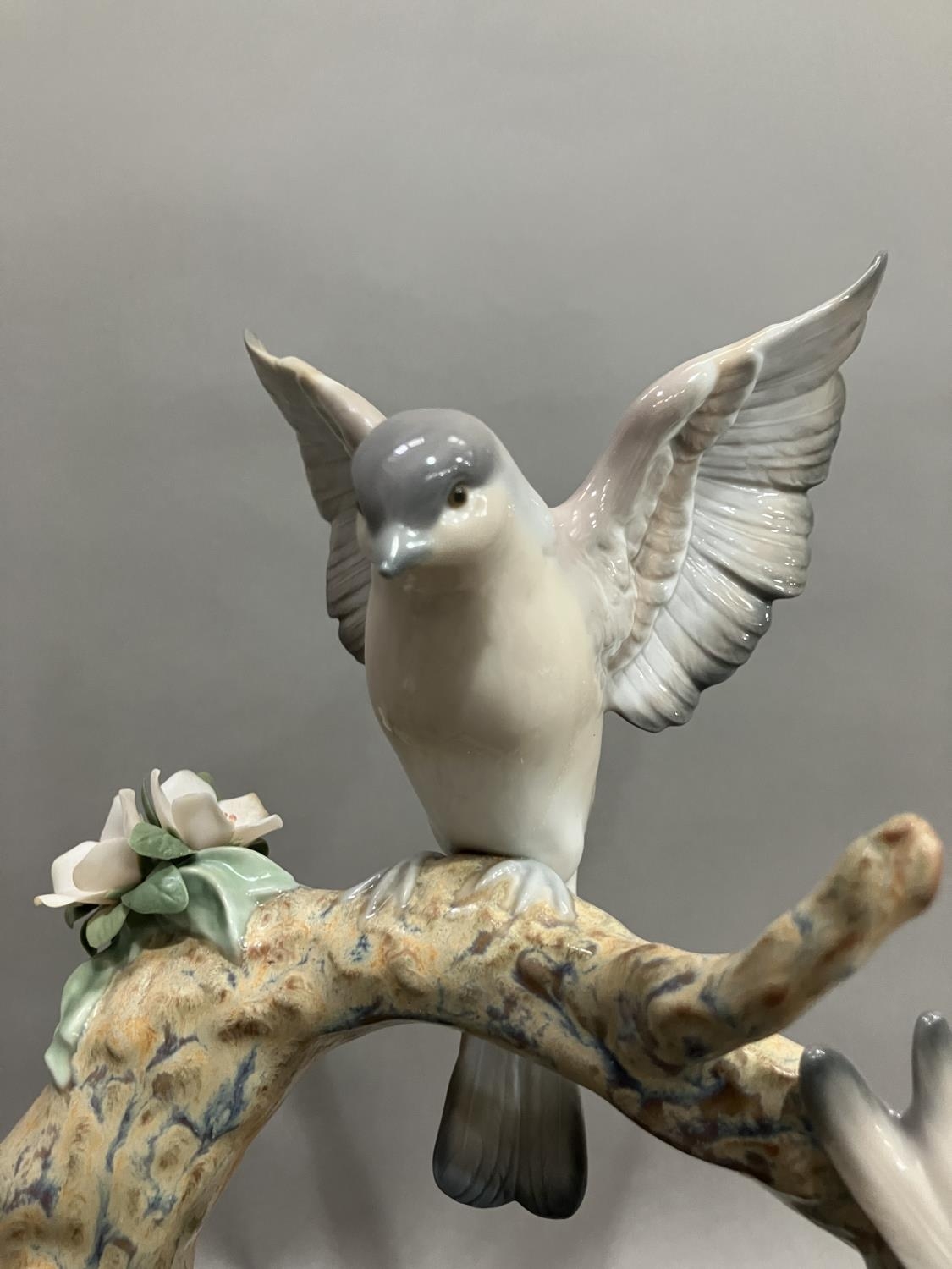 A Lladro figure group, Forest Song, Utopia series depicting birds on a two limbed branch with - Image 4 of 6