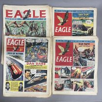 A collection of issues of Eagle Comic from 1953 (22/5-28/8) and 1962 (6/1-4/8)