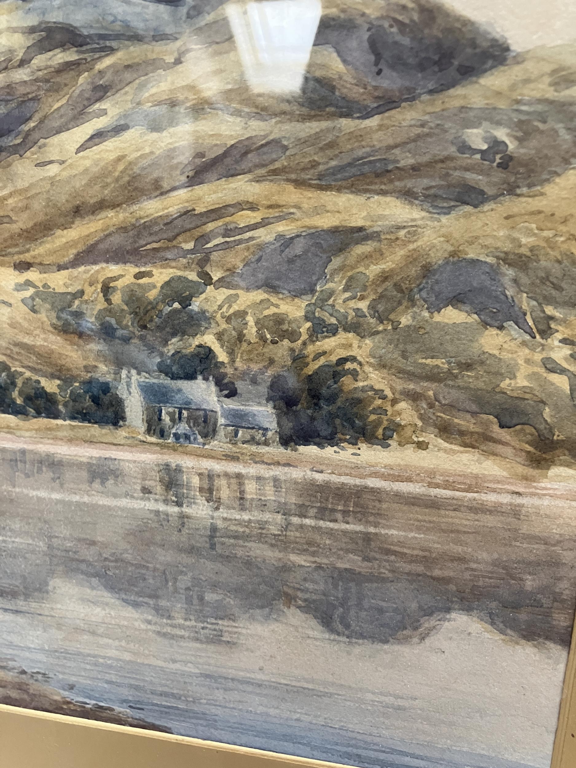 A late 19th century watercolour of a Lakeland scene, unsigned, 24.5cm x 54.5cm - Image 3 of 4
