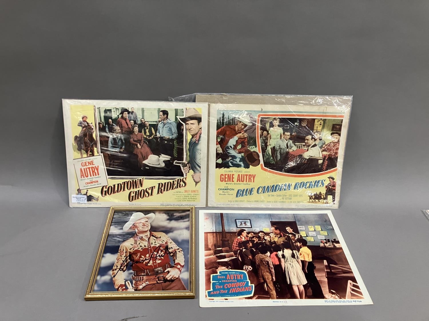 Columbian Pictures Corp film posters, Gene Autry starring in 'Goldtown Ghost Riders' and ' - Image 2 of 19
