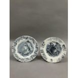 A pair of plates commemorating Queen Victoria's diamond Jubilee, 1897