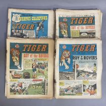 A collection of early 1960s Tiger comics including 40 consecutive issues from 7th July 1962 to