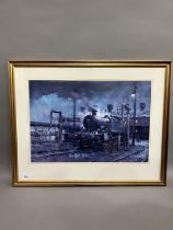 Storm Over Southall Shed after Terence Cuneo, 37cm x 53cm