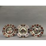 Three Royal Crown Derby Christmas plates, 1992 No: 213/ 2000, decorated with a partridge in a pear