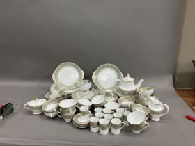 A Royal Doulton English Renaissance pattern dinner service for twelve comprising dinner plates,