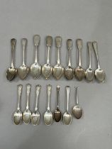 A collection of early 19th and early 20th Century silver teaspoons, total approximate weight 8 3/4oz