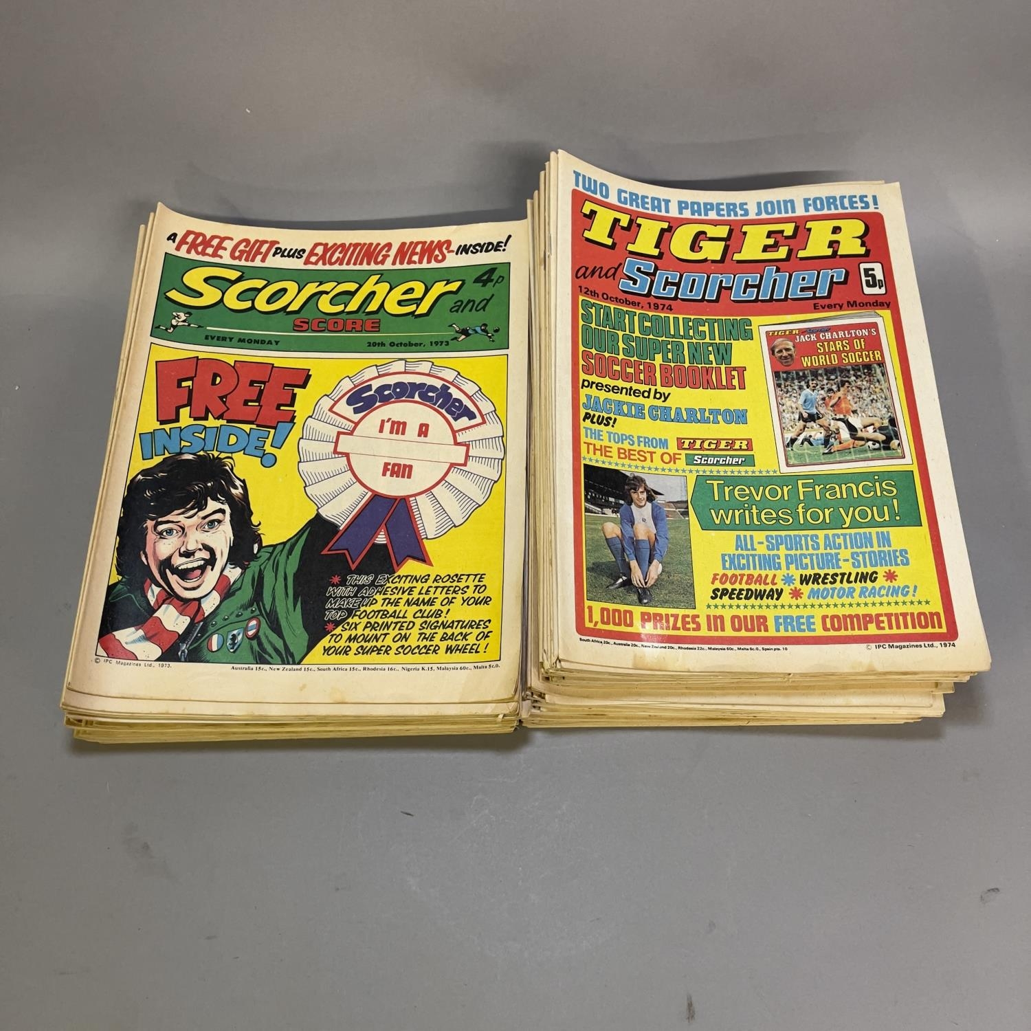 A collection from two 1970s comics, Scorcher and Score, 32 issues between 20th October 1973 and
