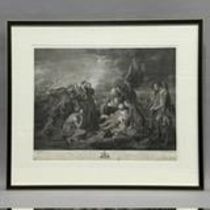 Falckeysen after West, The Death of General Wolfe, engraving, 48cm x 60cm