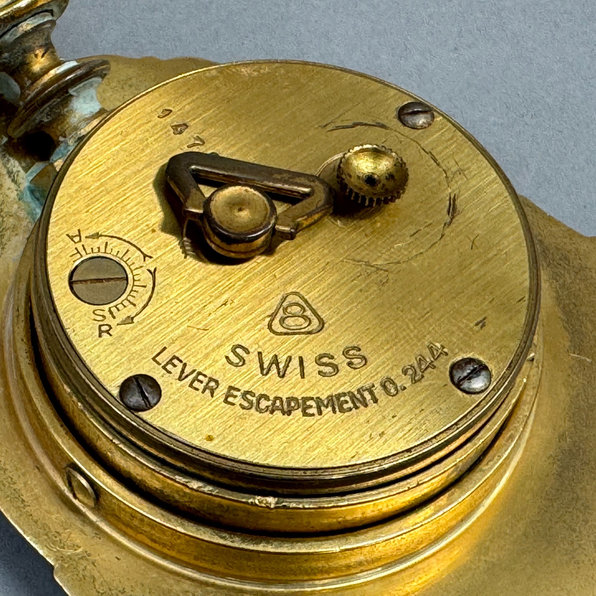 A Swiss champlevé enamel and gilt metal mantel clock, the silvered dial with black Roman numerals, - Image 2 of 3