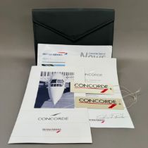 Concorde memorabilia: a flight certificate dated 1996 presented with a booklet on Concorde, Concorde