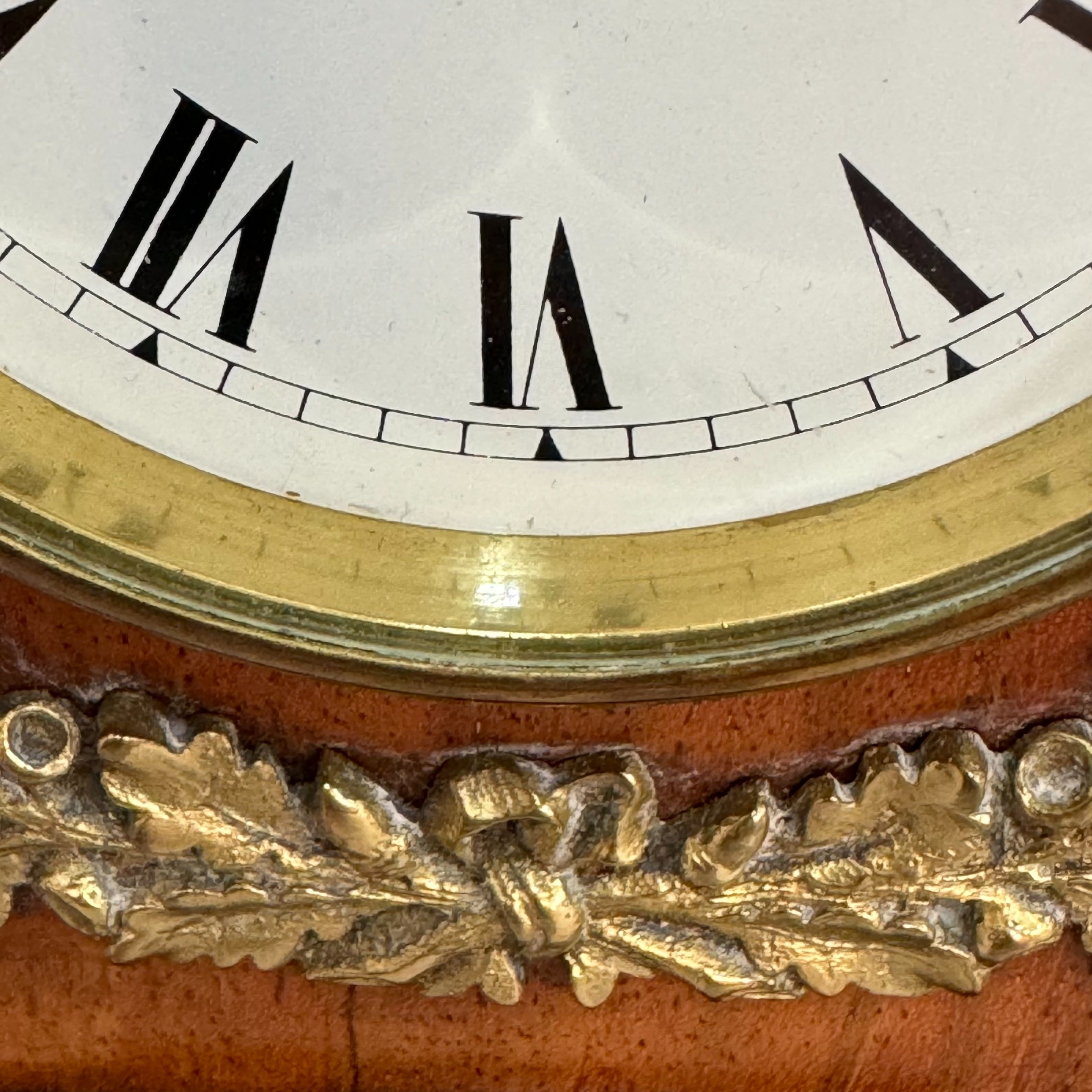 A late 19th century walnut ebonised and gilt metal bracket clock having a white enamel dial and - Image 2 of 3