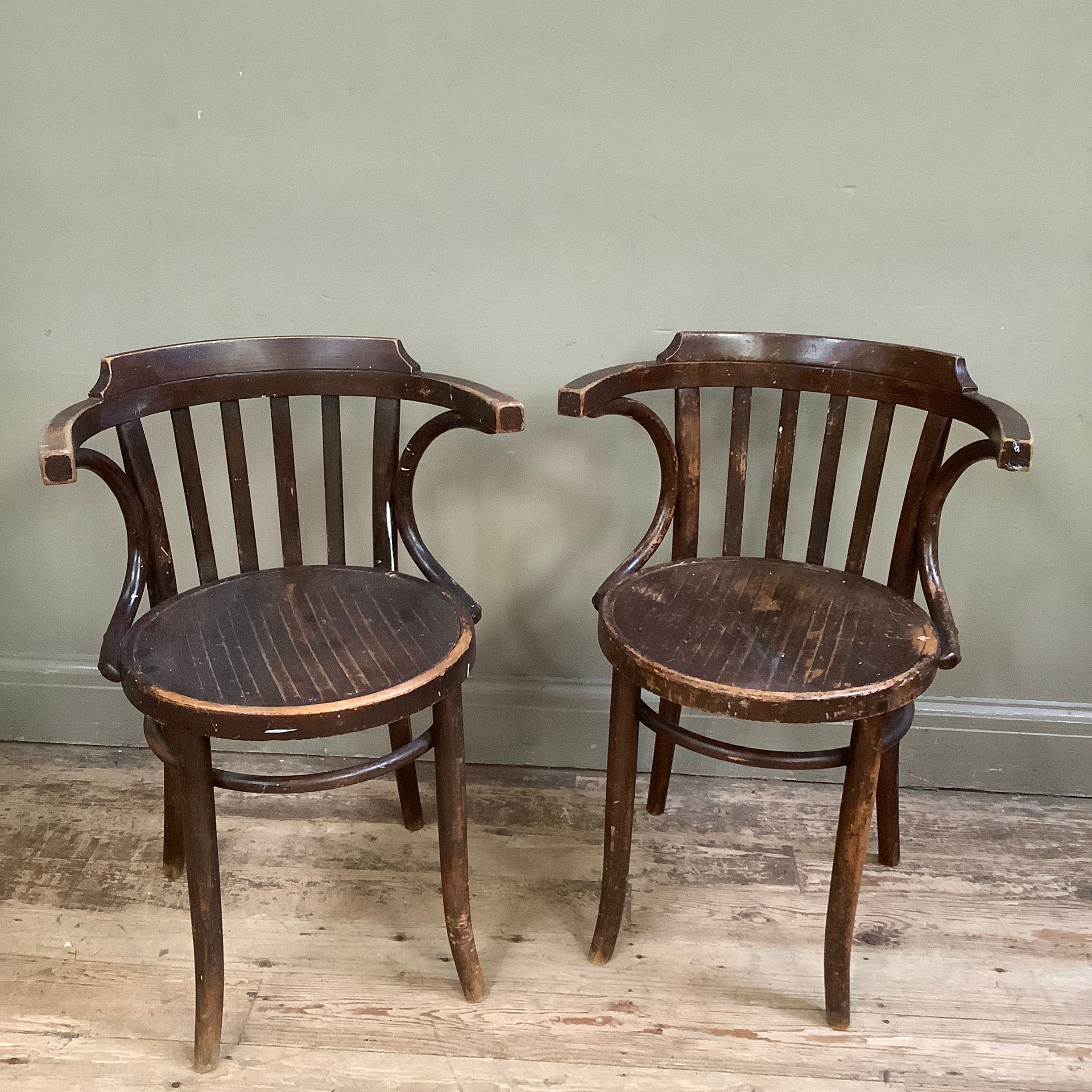 A pair of bentwood armchairs of European design - Image 2 of 2