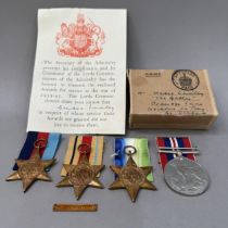 WWII medals for Gordon Lumley along with list of awards for which he did not live to receive -