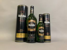 GLENFIDDICH 2 Bottles 12 Year Old Single Reserve Malt Whisky 1.125 Litre 43% (est. pre 1980's)