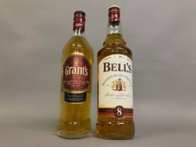 BLENDED SCOTCH WHISKY 2 ITEMS BELL'S 8 year old Blended Scotch Whisky 1 Litre Bottle 40% GRANT'S