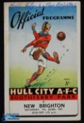 1946/47 Hull City v New Brighton Div. 3 (N) match programme 7 June; result on cover o/wise fair/